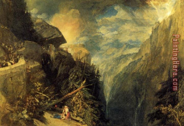 Joseph Mallord William Turner The Battle of Fort Rock, Val D'aoste, Piedmont